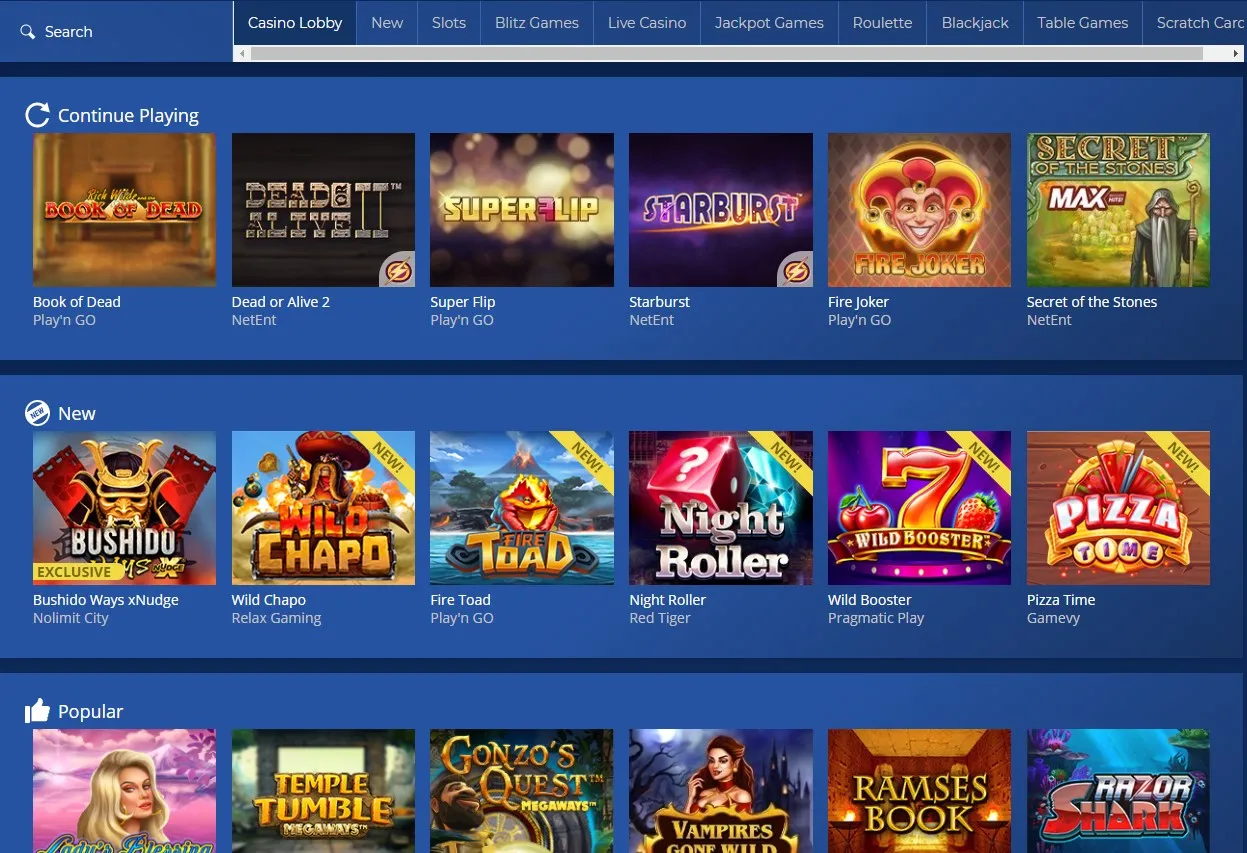 Casino Heroes games
