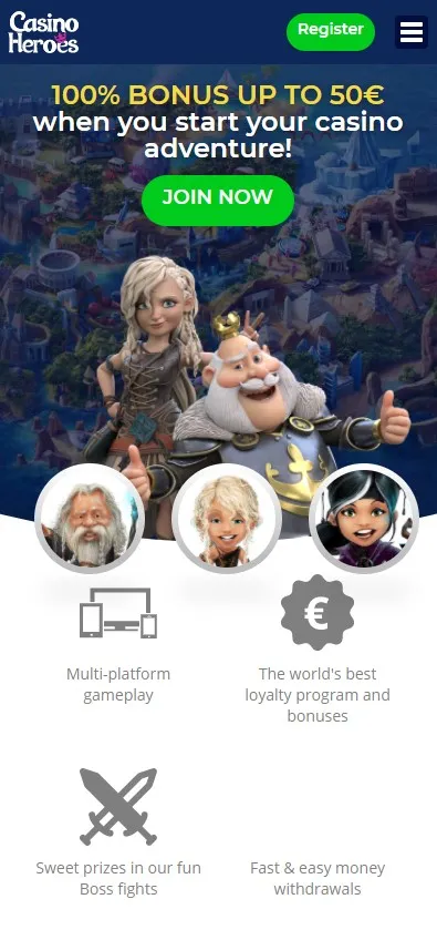 Casino Heroes mobile