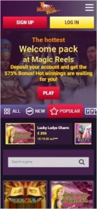 Magic Reels Mobil version