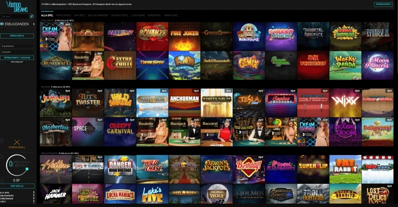 Voodoo Dreams Casino i mer detalj