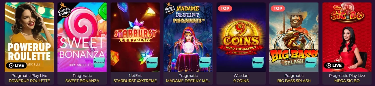 Populära spel på Wizebets kasino